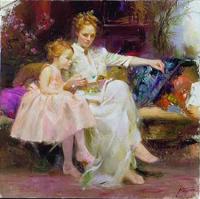 Pino Daeni - Impression oil painting.